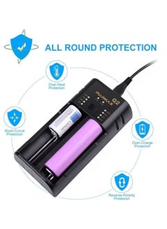 PUJIMAX 18650 Battery Charger＋ 2 Pcs Rechargable 18650 Li-Ion Battery 3400 mAh  - Image 2