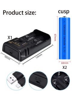 PUJIMAX 18650 Battery Charger＋ 2 Pcs Rechargable 18650 Li-Ion Battery 3400 mAh  - Image 3