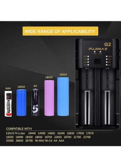 PUJIMAX 18650 Battery Charger＋ 2 Pcs Rechargable 18650 Li-Ion Battery 3400 mAh  - Image 5