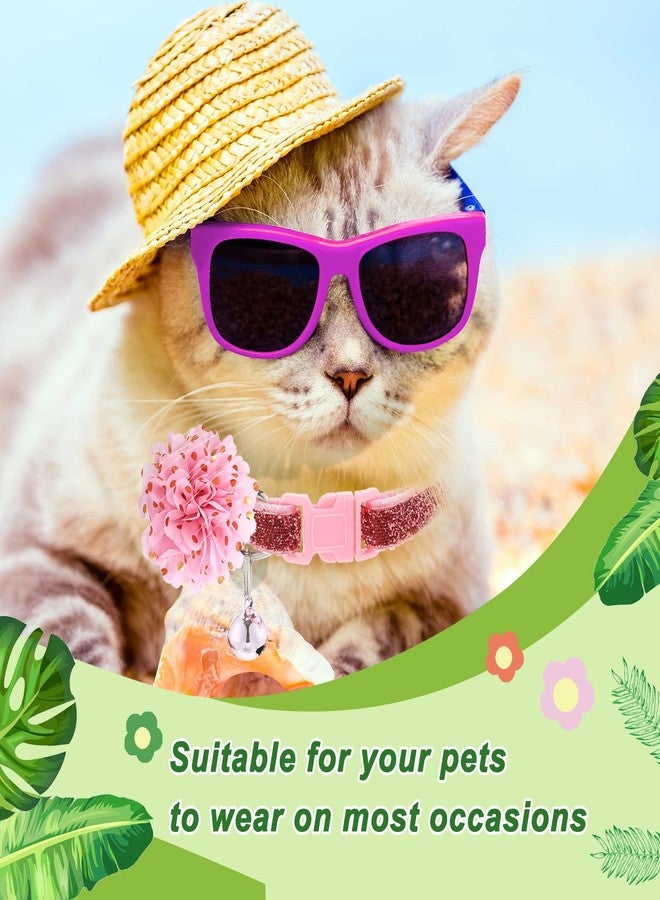 تونديامو مجموعة تونديمو من 84 قطعة من زهور طوق الكلاب متعددة الألوان، إكسسوارات طوق الحيوانات الأليفة، ربطات عنق على شكل زهور من الشيفون الناعم للحيوانات الأليفة، مناسبة للكلاب والقطط والجراء الصغيرة والمتوسطة والكبيرة، 6 أنماط، ألوان متعددة - Image 3