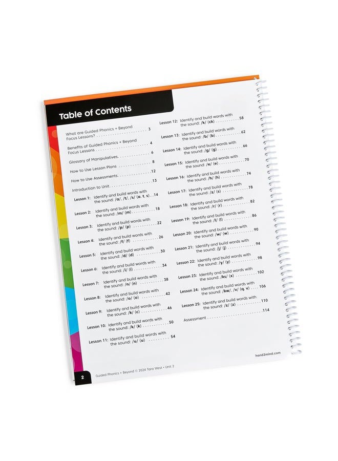 hand2mind Guided Phonics + Beyond Focus Lessons Unit 2 Instructional Materials - Image 2