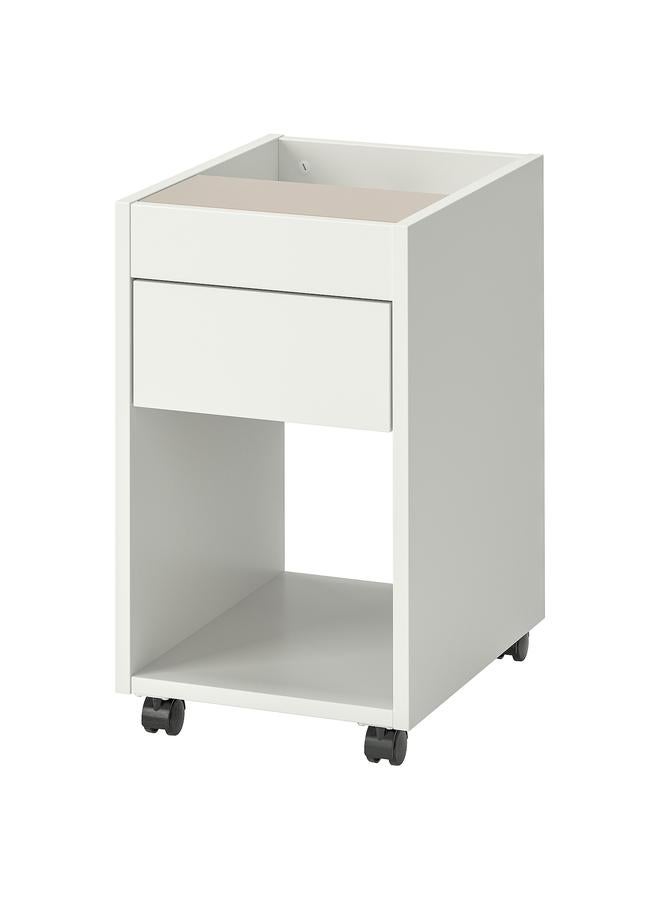 Zaboon Drawer Unit On Castors, Off-White, 35X60 Cm - Image 1