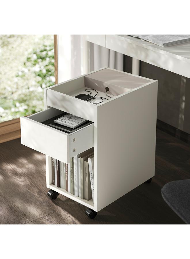 Zaboon Drawer Unit On Castors, Off-White, 35X60 Cm - Image 3