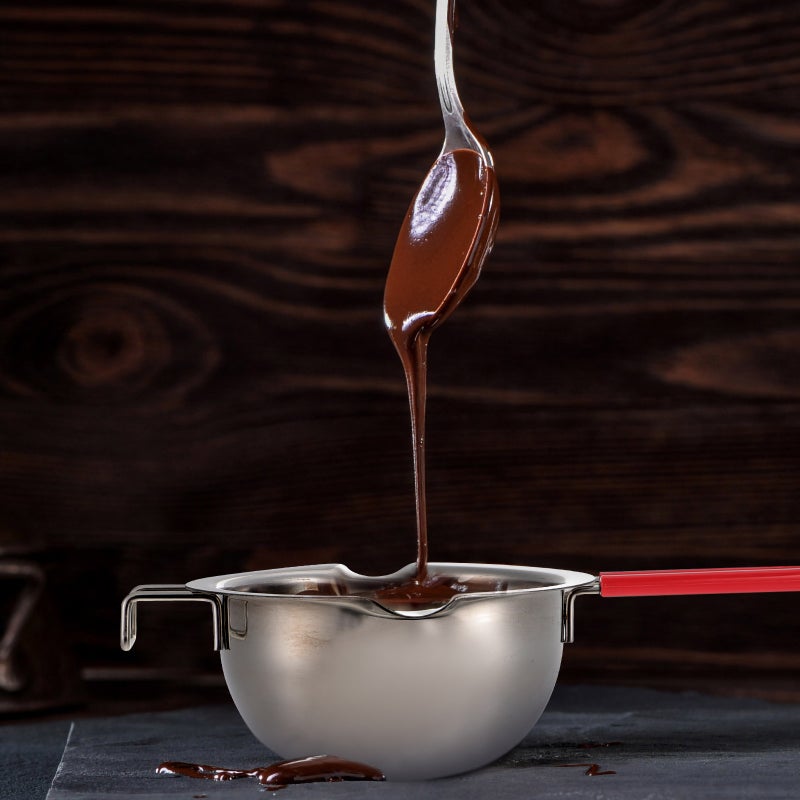 Universal 304 Stainless Steel Chocolate Melting Pot Double Boiler Bowl Butter Candy Warmer Pastry Baking Tool with Red Handle (No Lid) - Image 5