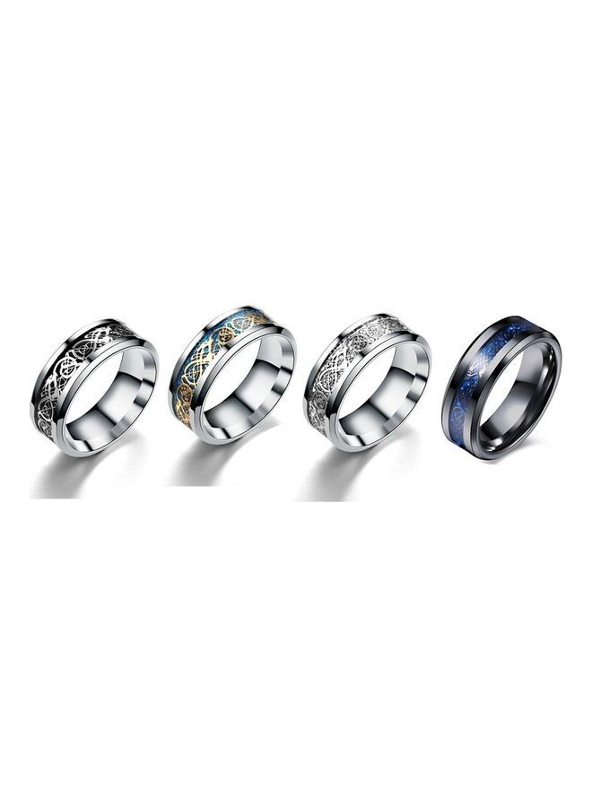 NIBEMINENT Vintage Stainless Steel Dragon Tattoo Men's Ring - Image 5