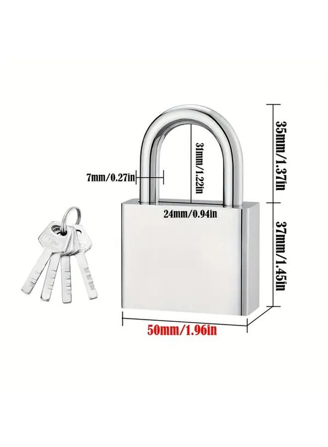 50mm Anti Rust Anti Theft Padlock With 4 Keys For Dormitories Warehouses Iron Doors - Image 1