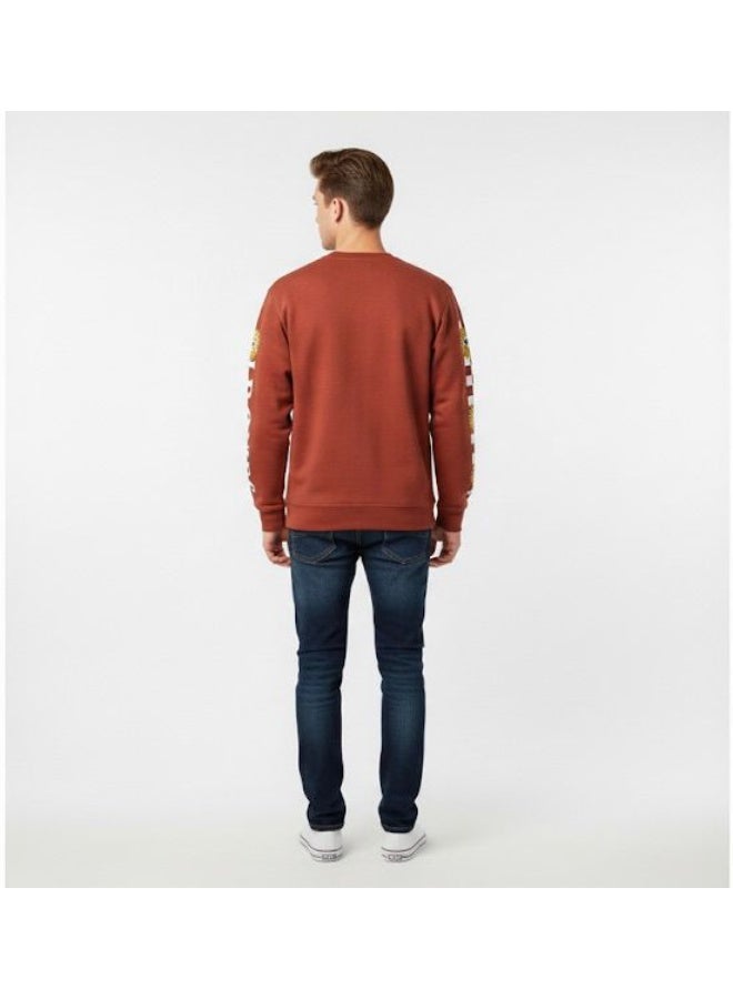 Blue 84 Men's "Wild Ones" Skull Sunflower Graphic Soft Sweatshirt Pullover - Image 3