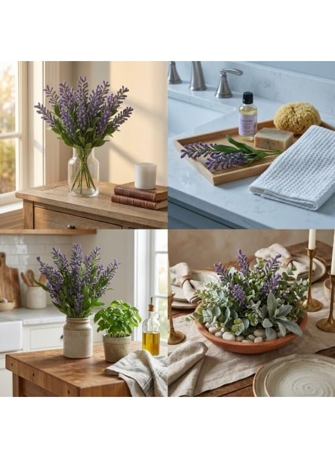 باقة "Natural Home Elegance" – زهور ملونة صناعية بأوراق خضراء واقعية؛ ديكور يدوم طويلاً للمنازل والمكاتب وحفلات الزفاف، مثالي للهدايا. - Image 2
