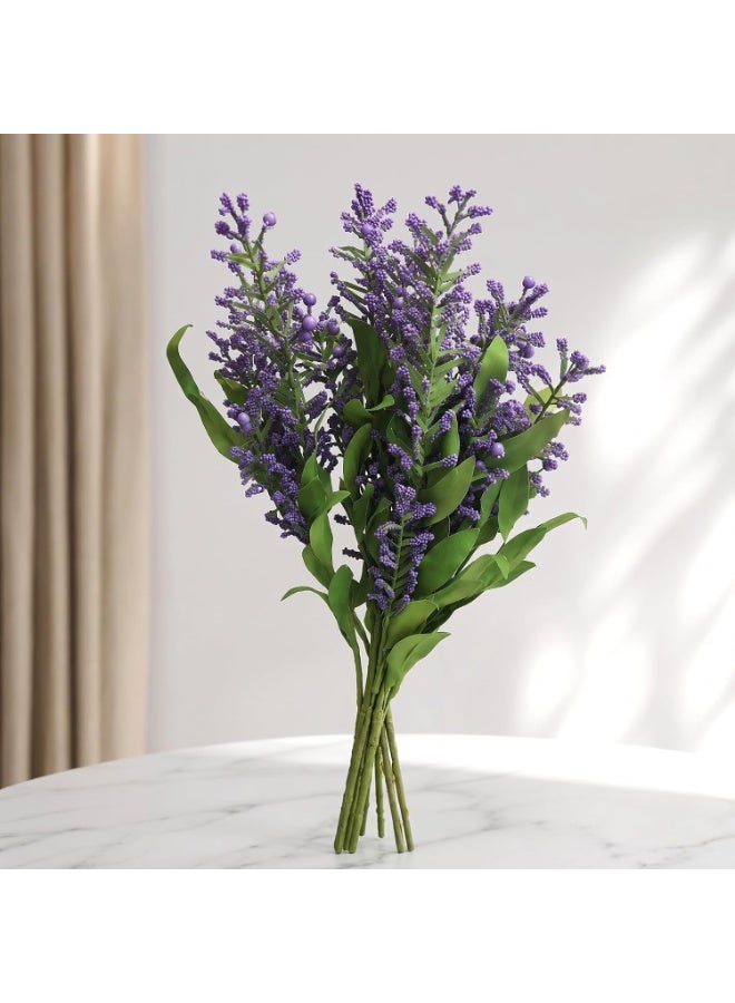باقة "Natural Home Elegance" – زهور ملونة صناعية بأوراق خضراء واقعية؛ ديكور يدوم طويلاً للمنازل والمكاتب وحفلات الزفاف، مثالي للهدايا. - Image 5