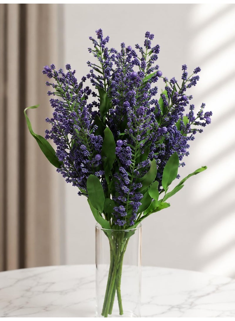 باقة "Natural Home Elegance" – زهور ملونة صناعية بأوراق خضراء واقعية؛ ديكور يدوم طويلاً للمنازل والمكاتب وحفلات الزفاف، مثالي للهدايا. - Image 3