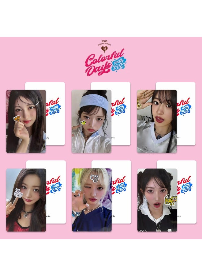 NIBEMINENT 6 Pcs Kpop IVE Season's Greetings Lomo Cards Card For Fans Collection Gifts - Image 1