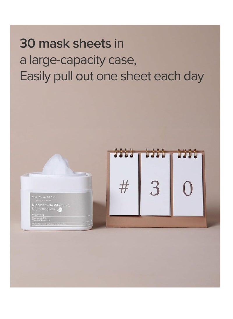 MARY & MAY - Mary&May Niacinamide Vitamin C Mask | 30ea - Image 1
