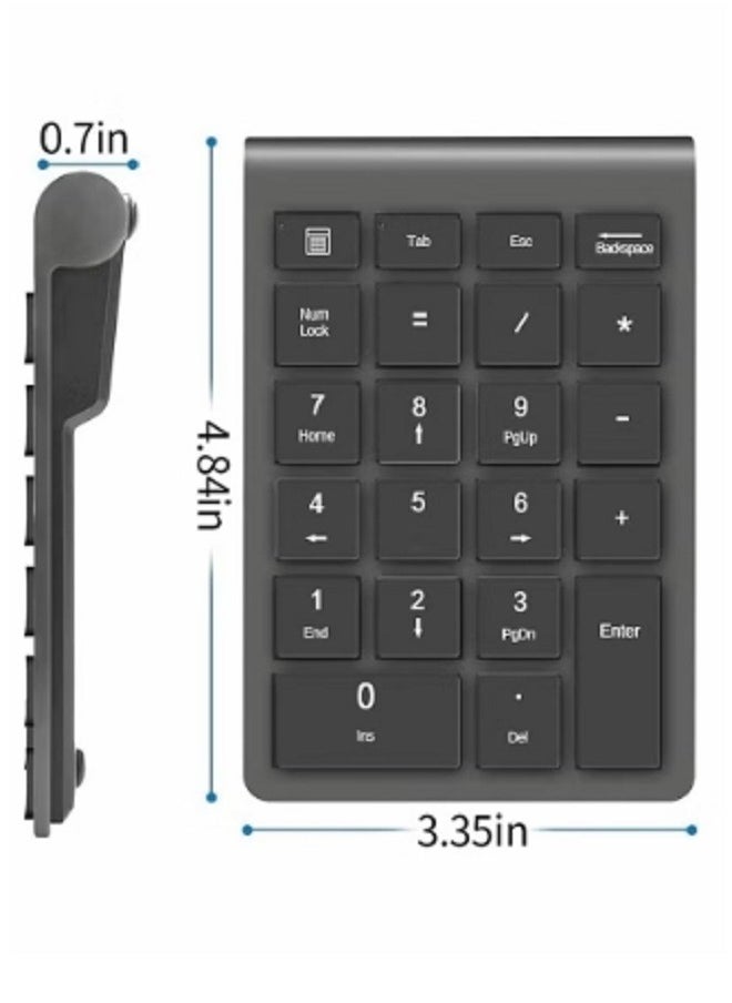 dida-cosmos 22 Keys Bluetooth Wireless Number Rechargeable  2.4GHz Numeric Keypad  - Image 3
