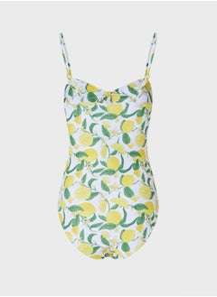 Ginger Strappy Lemon Print Swimsuit  - Image 3