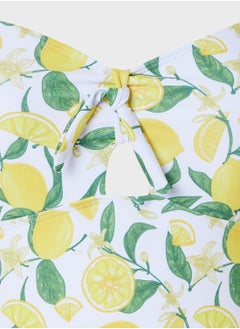 Ginger Strappy Lemon Print Swimsuit  - Image 4