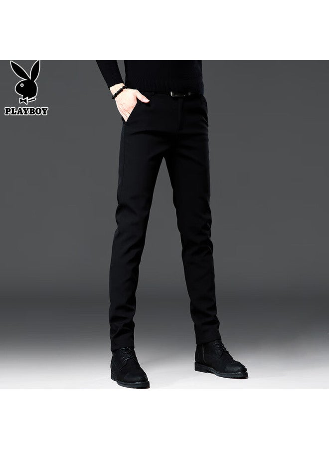 Playboy Men's Casual Business Pants Spring Summer Straight Slim Fit Trendy High-end Formal Trousers - Image 4
