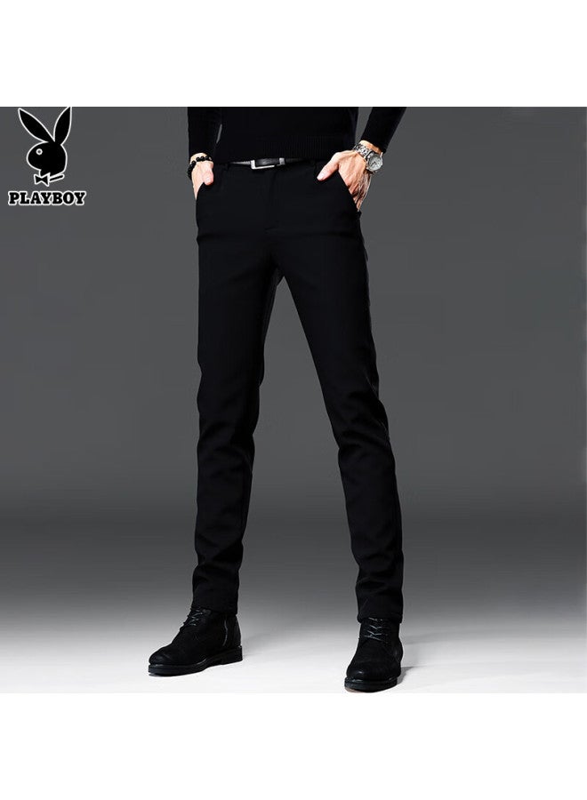 Playboy Men's Casual Business Pants Spring Summer Straight Slim Fit Trendy High-end Formal Trousers - Image 3