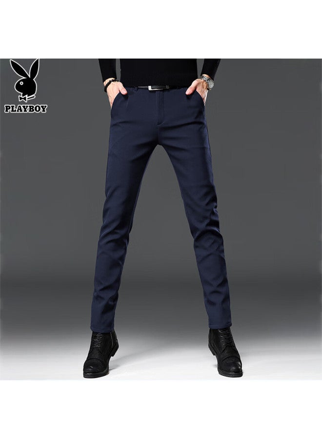 Playboy Men's Casual Business Pants Spring Summer Straight Slim Fit Trendy High-end Formal Trousers - Image 2