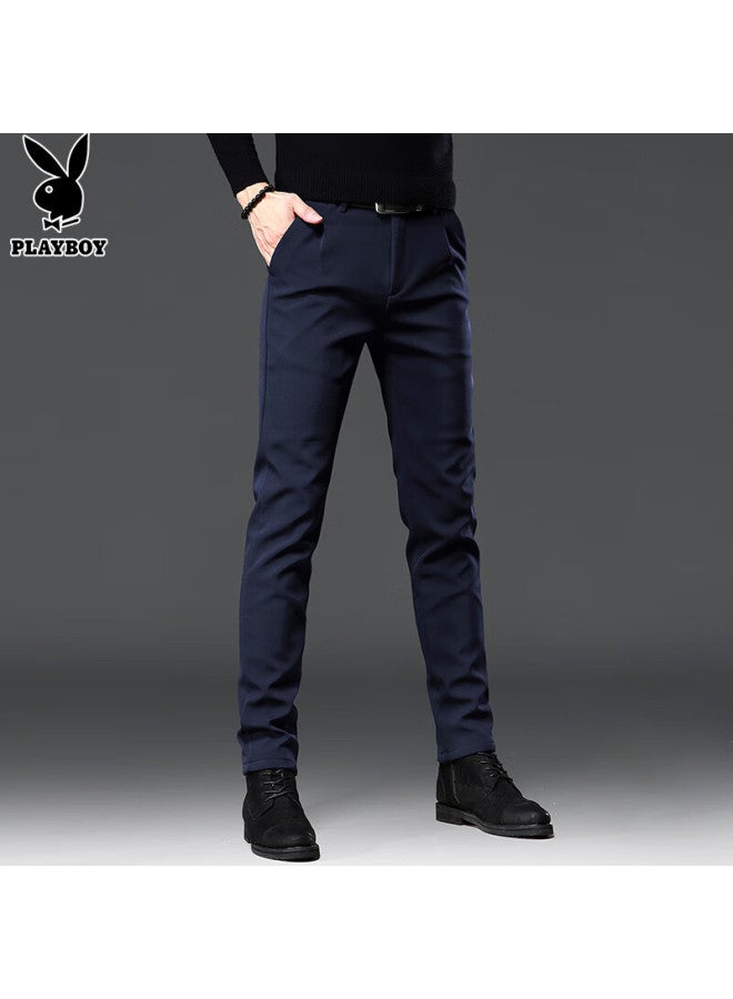 Playboy Men's Casual Business Pants Spring Summer Straight Slim Fit Trendy High-end Formal Trousers - Image 1