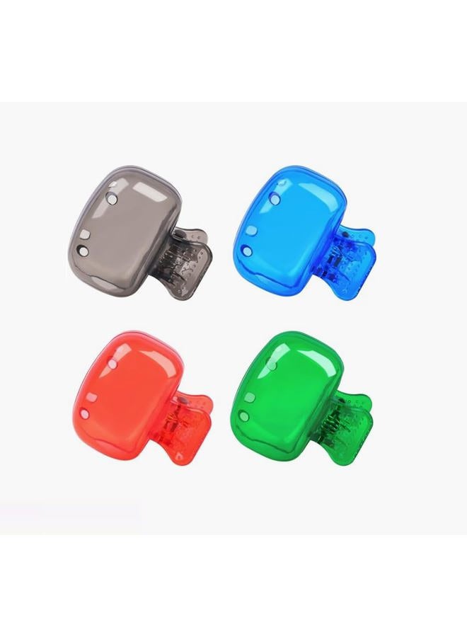 Hxezoc 4 Pack Travel Toothbrush Head Covers Toothbrush Protector Cap Brush Pod Case Protective Portable Plastic Clip for Household Travel, Camping, Bathroom, School, Business - Image 1