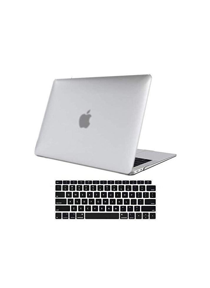 Generic MacBook Air 13 inch Case With keyboard M1 A2337 A2179 A1932 2020 2019 2018 Release, Slim Plastic Matte Hard Cover Compatible Mac Air 13.3 inch with Retina Display (White)  - Image 3