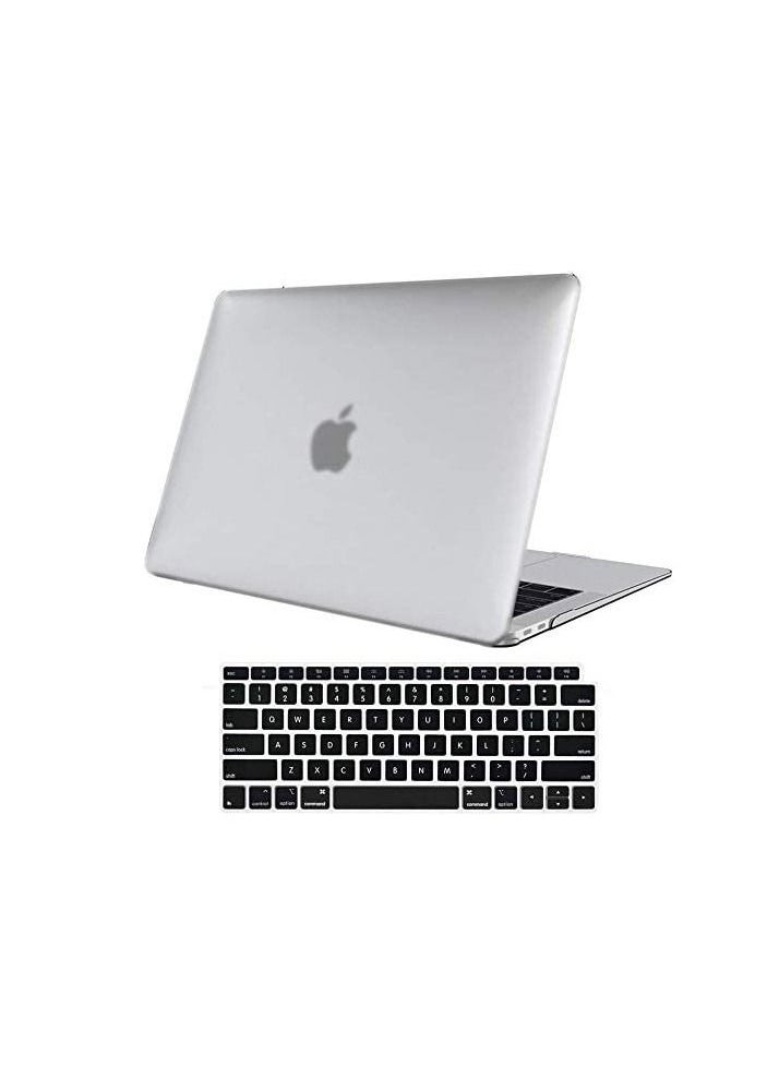 Generic MacBook Air 13 inch Case With keyboard M1 A2337 A2179 A1932 2020 2019 2018 Release, Slim Plastic Matte Hard Cover Compatible Mac Air 13.3 inch with Retina Display (White)  - Image 1