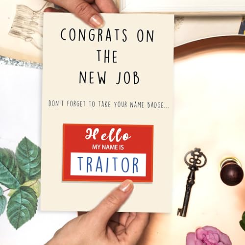 Asmallgf Congrats On New Job Card, Funny Coworker Leaving Gifts for Women Men, Goodbye Card, Going Away Gifts - Image 3