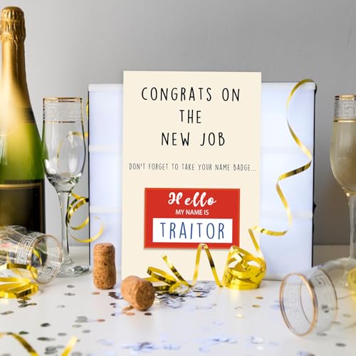 Asmallgf Congrats On New Job Card, Funny Coworker Leaving Gifts for Women Men, Goodbye Card, Going Away Gifts - Image 5