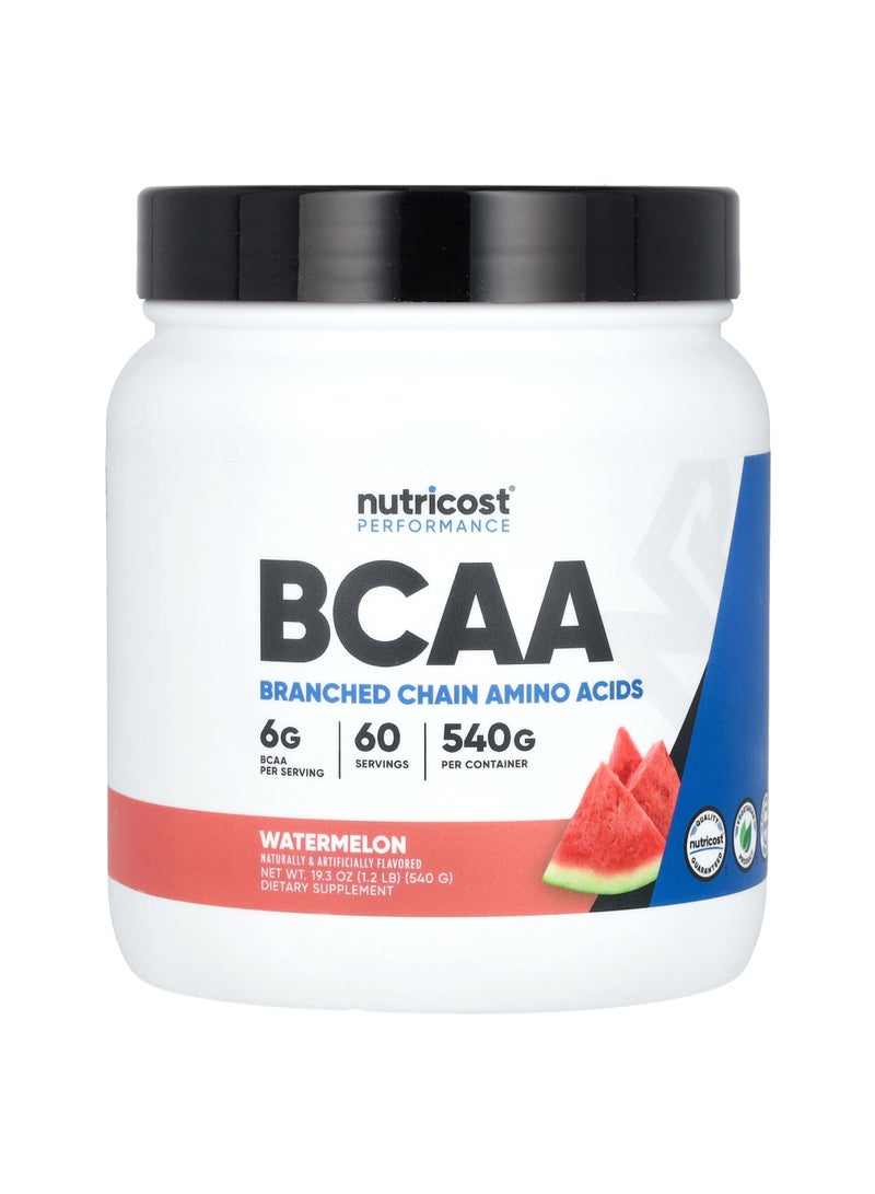 Nutricost Performance, BCAA, Watermelon, 1.2 lb (540 g)
