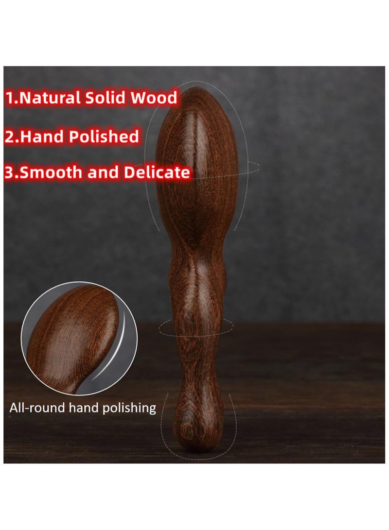 KASTWAVE Wooden Face Massage Stick, Scalp Massager Guasha Board Head Face, Handheld Body Massage Combs Tools, Pain Relief Deep Tissue, Lightweight Ergonomic Massager for Ear, Nose and Eye - Image 5