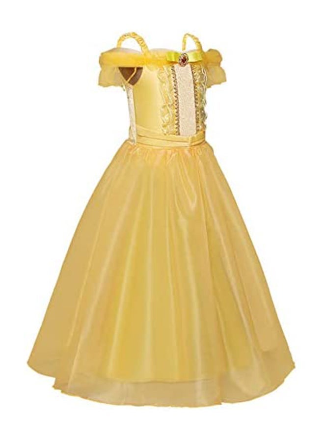 نيبمينينت 6-Piece Belle Princess Costume And Many More Accessories Sets Multicolour 3 Years 130cm - Image 3