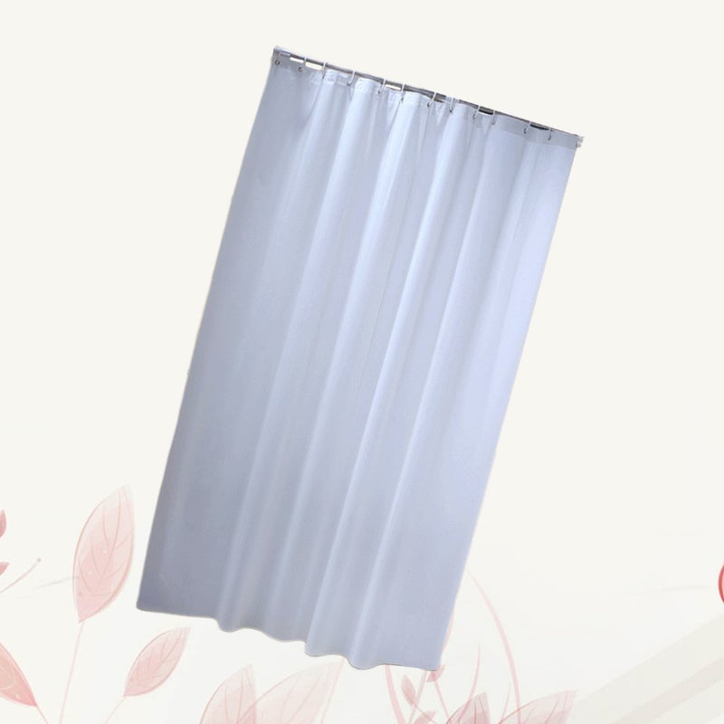 Polyester Shower Curtain Color Shower Curtain Shower Curtain Size 1 White - Image 3