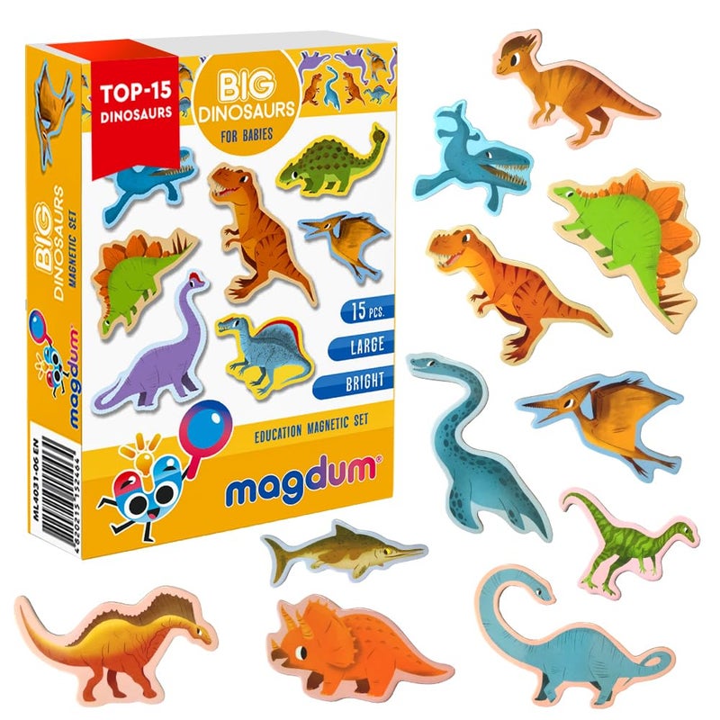 magdum Dinosaur Magnets Fridge Magnet for Kids 15 Large Fridge Magnets for Toddlers Refrigerator Magnet for Children Baby Magnetic Animal Toddler Toys Magnetic Baby Toys - Image 2