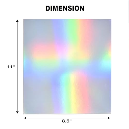 Festiko® A4 Size 250 GSM Shiny Iridescent Metallic Holographic Cardstock Sheets (Pack of 10) – Premium Metallic Reflective Mirrored Paper for Art & Craft Projects - Image 2