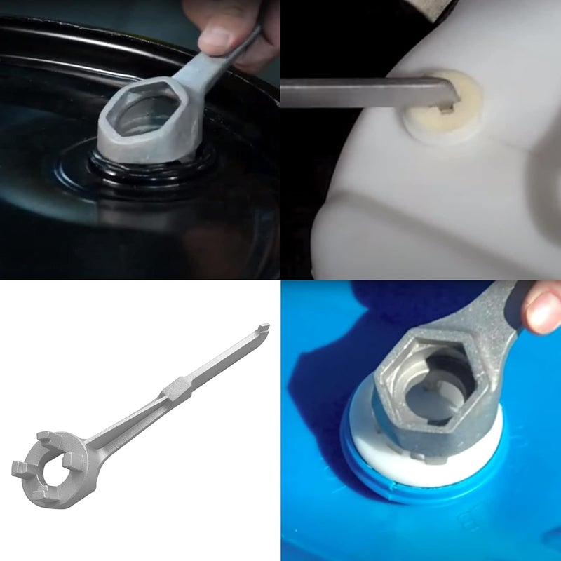 WINTOWIN Aluminum Drum Wrench, Drum Plug Bung Wrench for Opening 10 15 20 30 50 55 Gallon Drum, Fits 2 in and 3/4 in Bung Caps - Image 3