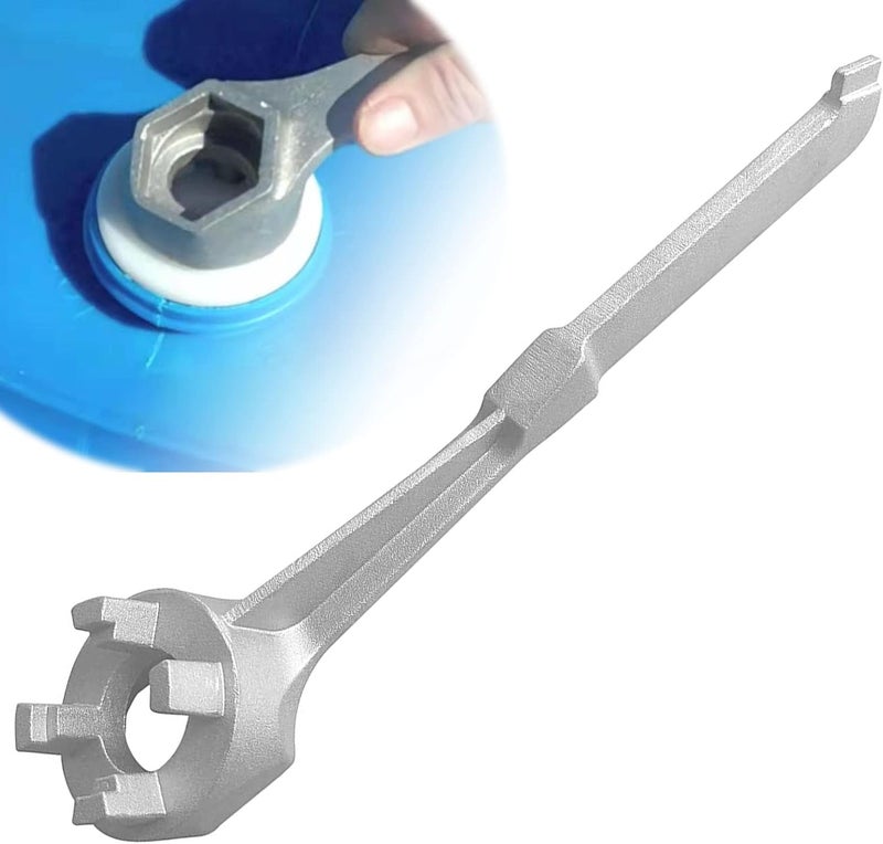 WINTOWIN Aluminum Drum Wrench, Drum Plug Bung Wrench for Opening 10 15 20 30 50 55 Gallon Drum, Fits 2 in and 3/4 in Bung Caps - Image 1