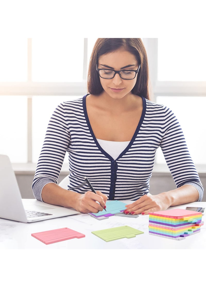 KASTWAVE Tabbed Index Cards, 300PCS Colourful Flash Cards with 8 Binder Rings, Ruled Revision Cards Spiral Flashcards,Lined with HeadlineRecord Cards for Learning Note Taking to Do List - Image 4