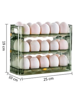 BLUE CORAL Egg Storage Organizer Anti-Slipping Household Egg Containers Boxes Special-purpose Kitchen Gadgets for Refrigerator Side Door, Green  - Image 4