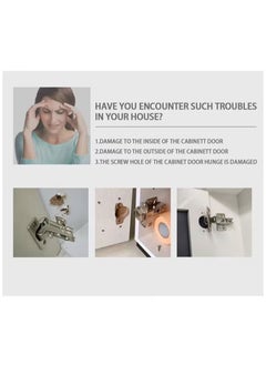 Generic 4 Packs Cabinet Hinge Repair Plate Kit, Hinge Repair for Cabinet Door, Hinge Repair Brackets, Fix The Hinged Stainless Steel Door Panels  - Image 2
