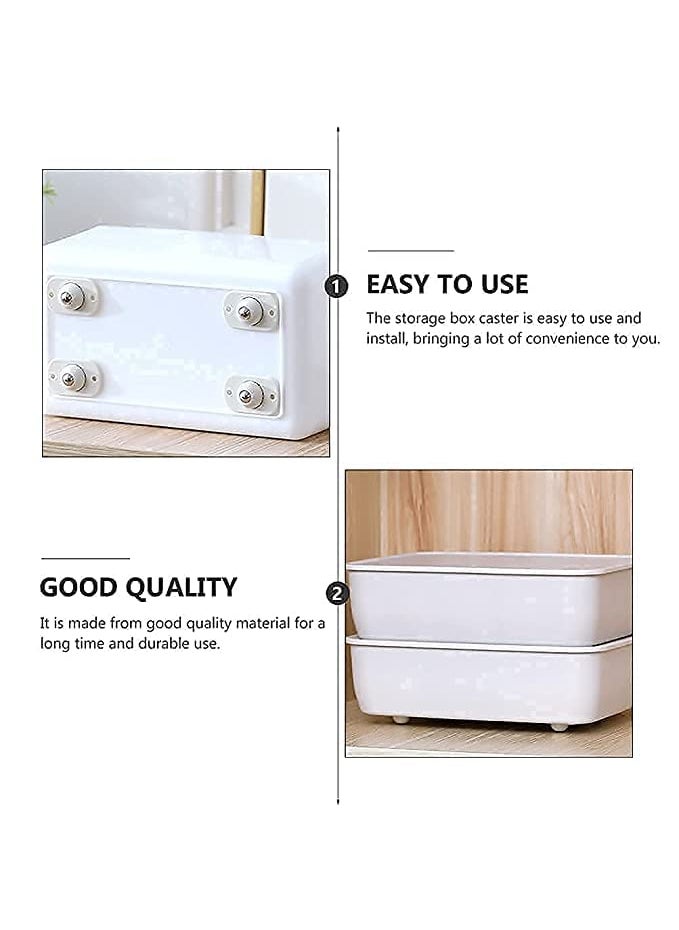 Nathgra Nathgra ini Swivel Casters Wheels Stainless Steel Self Adhesive360 Degree Rotation Pulley Universal Wheels at The Bottom of The Storage Box Swivel Caster Wheels for Furniture Various Pack of 4  - Image 2
