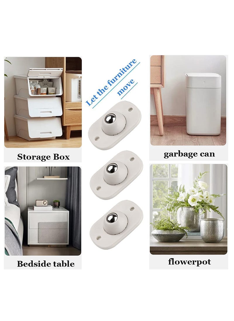 Nathgra Nathgra ini Swivel Casters Wheels Stainless Steel Self Adhesive360 Degree Rotation Pulley Universal Wheels at The Bottom of The Storage Box Swivel Caster Wheels for Furniture Various Pack of 4  - Image 3