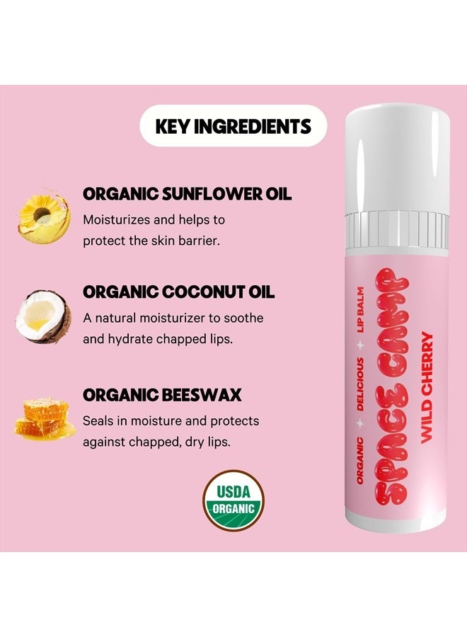 Space Camp Wellness Jumbo Lip Balm - Wild Cherry Organic Flavored Balm (2 Pack) - Image 5