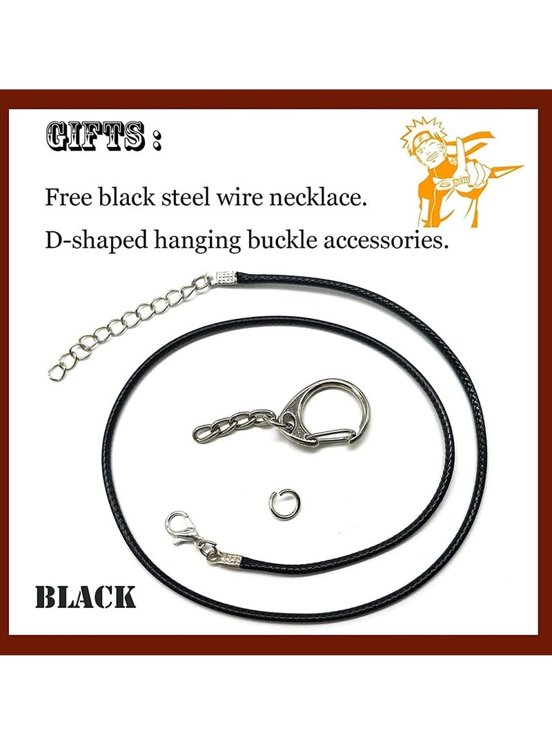 SOLARAE 7-Piece Naruto Ninja Shuriken Cosplay Kit - Persimmon Metal Knai Props & Accessories for Costume, Includes Necklace and Toy for Anime Fans - Image 5