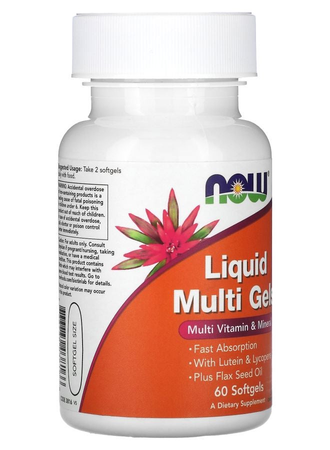 now Liquid Multi Gels 60 Softgels - Image 2