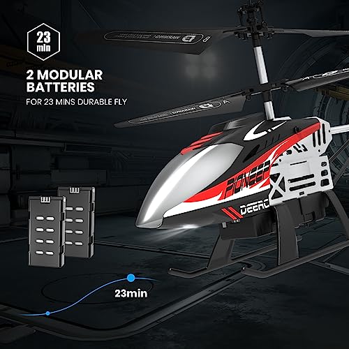 DEERC DE52 Remote Control HelicopterAltitude Hold RC Helicopters with Storage Case Extra Shell24GHz Aircraft Indoor Flying Toy with HighLow Speed Mode2 Modular Battery for 24 Min Play Boys Girls - Image 5