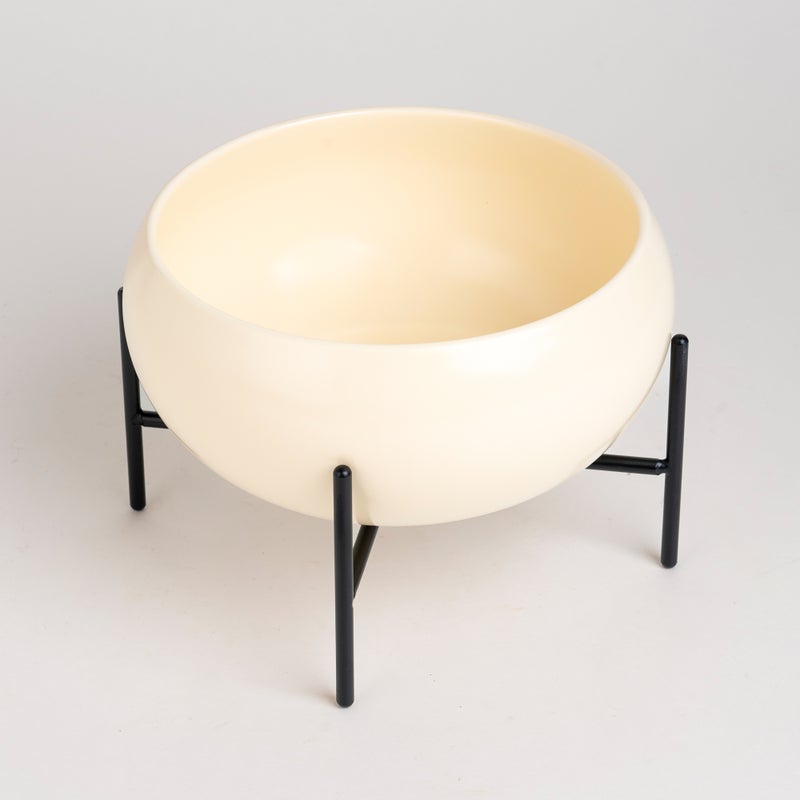 لا ميسا طبق سلطة بورسلان بيج بقاعدة سوداء 22 سم - Image 2