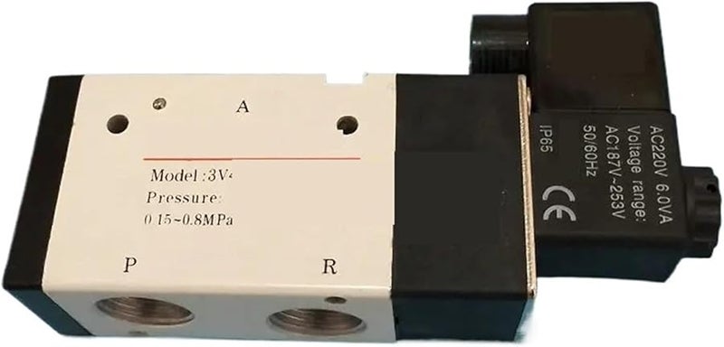 Pneumatic 3 Way 1 4 BSP Air Solenoid Valve 3V210 08 24V DC 12V 110V AC 220V Black AC110V - Image 1