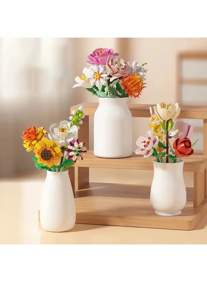 Romantic Building Blocks M5013 Hibiscus Flowers Holiday Gifts for Christmas Halloween Birthday - Image 2