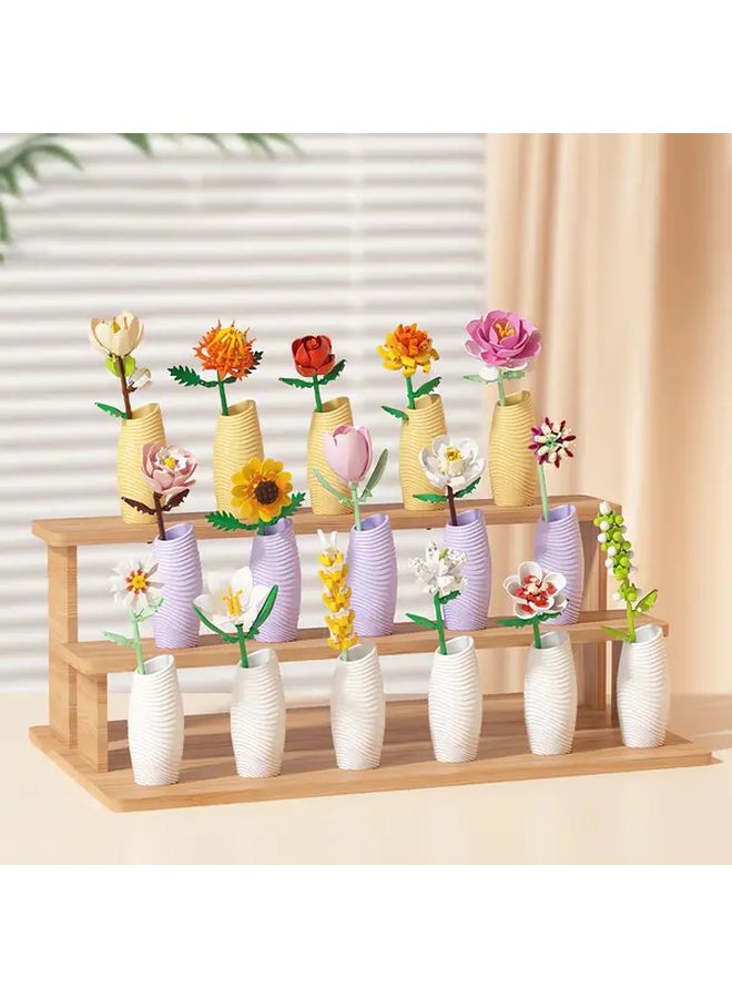 Romantic Building Blocks M5013 Hibiscus Flowers Holiday Gifts for Christmas Halloween Birthday - Image 5