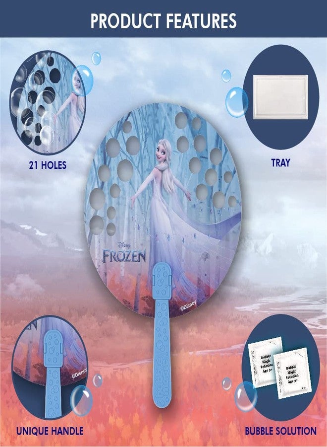 Bubble Magic FanBubs Elsa Theme|Thick Viscous Concentrate Solution Pouches with Hand Fan|Just Dip, Wave& Play|Bubble Maker|Best Birthday&Return Gifts for Kids 3yrs+|Outdoor Indoor Toy|Made in India - Image 2